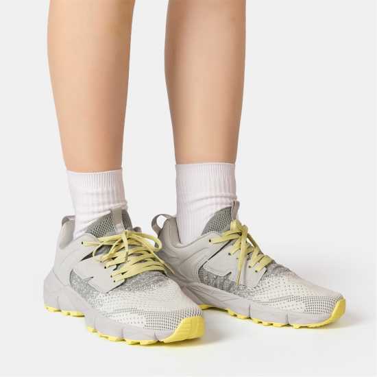 Donnay Knit Runner Junior Light Grey/Yllw Donnay Knit Runner Junior Light Grey/Yllw