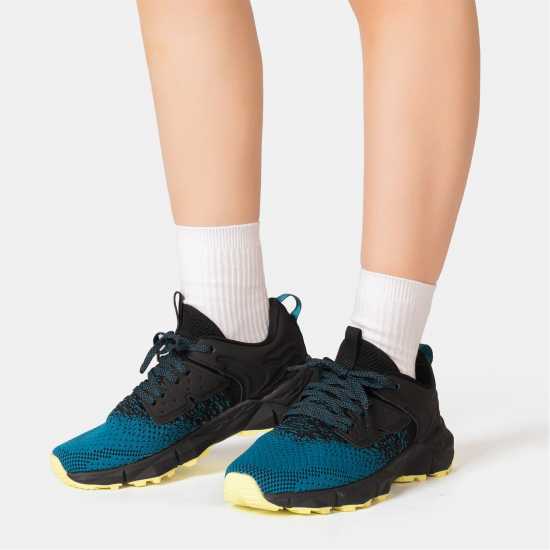 Donnay Knit Runner Junior Black/Blue Donnay Knit Runner Junior Black/Blue