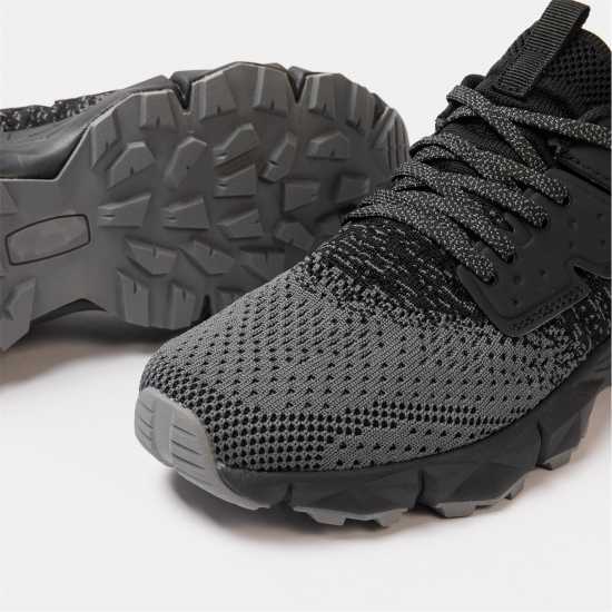 Donnay Knit Runner Junior Black/Grey 