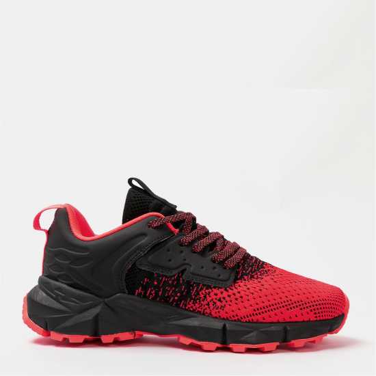 Donnay Knit Runner Junior Black/Rose Red 