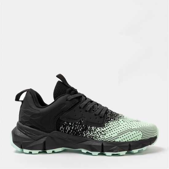 Donnay Knit Runner Junior Black/Mint Grn Donnay Knit Runner Junior Black/Mint Grn