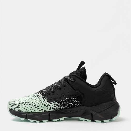 Donnay Knit Runner Junior Black/Mint Grn Donnay Knit Runner Junior Black/Mint Grn