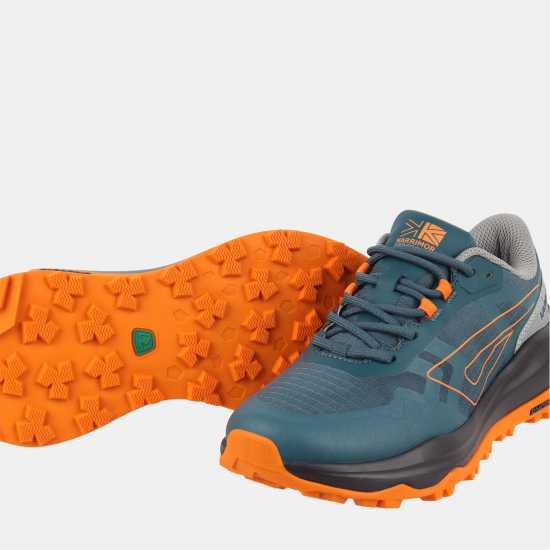 Karrimor Tempo Trail Trainers Boys Teal/Grey/Ornge Детски маратонки