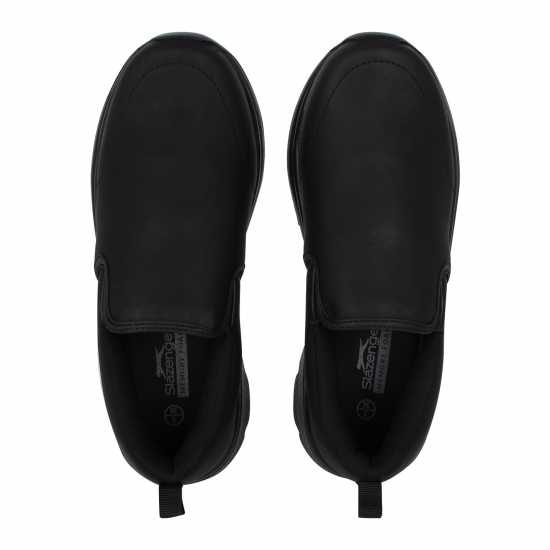 Slazenger Детски Маратонки Без Връзки Zeal Slip On Trainers Junior Черен Кож Slazenger Детски Маратонки Без Връзки Zeal Slip On Trainers Junior Черен Кож