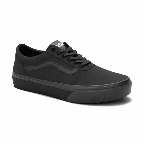 Vans Ward Canvas Trainers Juniors Черно/Черно Детски маратонки