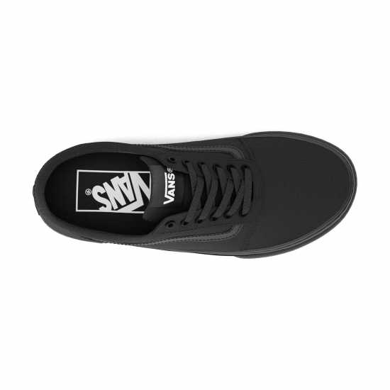 Vans Ward Canvas Trainers Juniors Черно/Черно Детски маратонки
