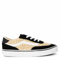 Vans Kids' Brooklyn Canvas Trainers Leopard Black 