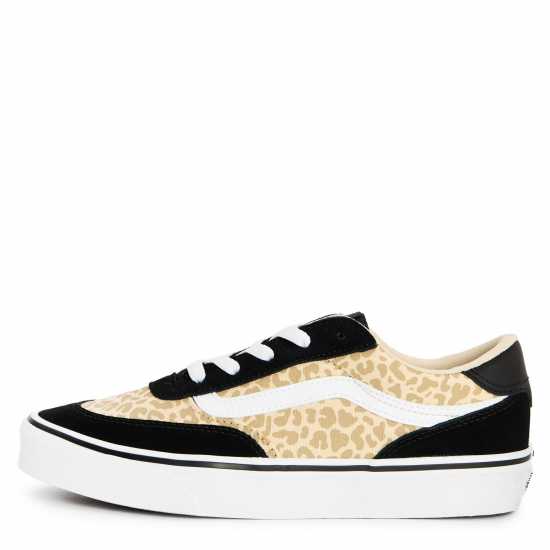 Vans Kids' Brooklyn Canvas Trainers Leopard Black 