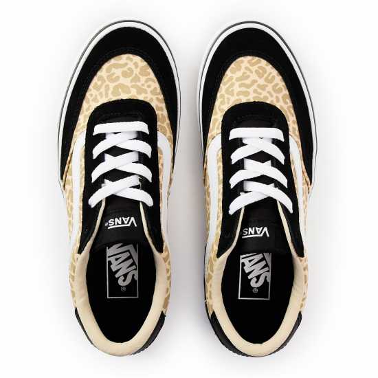 Vans Kids' Brooklyn Canvas Trainers Leopard Black 