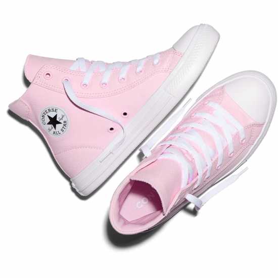 Converse Kids' Canvas High-Top Trainers Bloom/White Converse Kids' Canvas High-Top Trainers Bloom/White