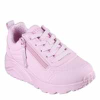 Skechers Monochromatic Lace Up Sneaker W Qua Low-Top Trainers Girls Pink Детски маратонки