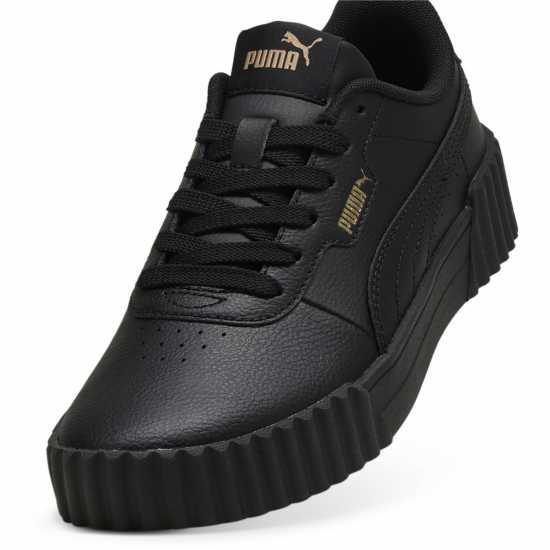 Puma Carina 3.0 Trainers Juniors Черно/Злато 