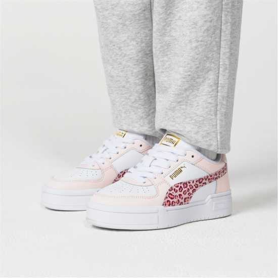 Puma Ca Pro Trainers Juniors Бяло/Леопард Puma Ca Pro Trainers Juniors Бяло/Леопард