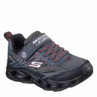 Skechers Lighted Gore & Strap Sneaker W 3D P Light Up Trainers Boys Черно/Тъмно сиво 