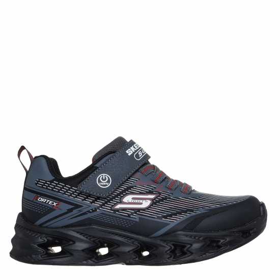 Skechers Lighted Gore & Strap Sneaker W 3D P Light Up Trainers Boys Черно/Тъмно сиво 