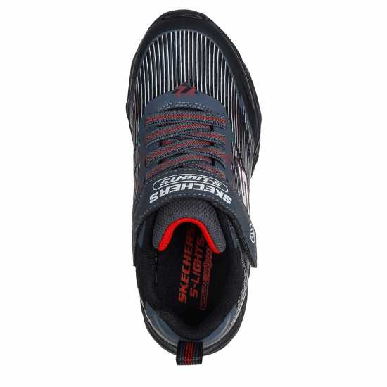 Skechers Lighted Gore & Strap Sneaker W 3D P Light Up Trainers Boys Черно/Тъмно сиво 