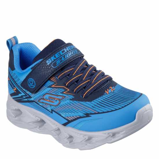 Skechers Lighted Gore & Strap Sneaker W 3D P Light Up Trainers Boys Синьо/Морско синьо 
