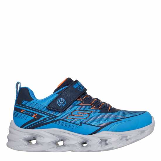 Skechers Lighted Gore & Strap Sneaker W 3D P Light Up Trainers Boys Синьо/Морско синьо 
