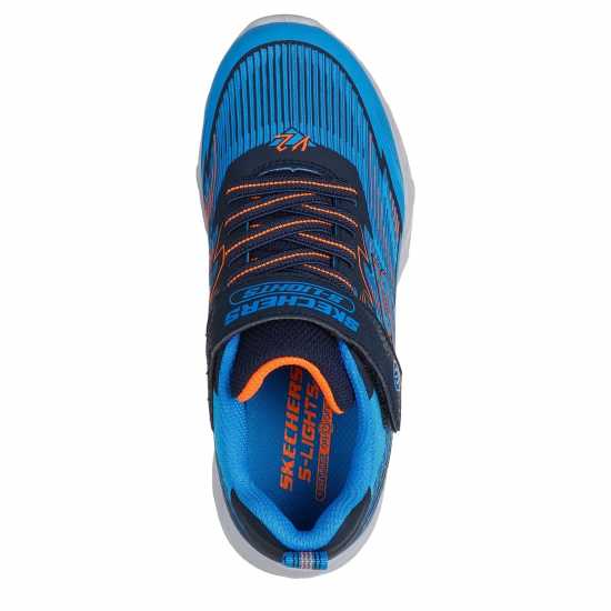 Skechers Lighted Gore & Strap Sneaker W 3D P Light Up Trainers Boys Синьо/Морско синьо 