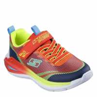 Skechers Lighted Gore & Strap Sneaker W Mids Light Up Trainers Boys Червен/Многоцветно 