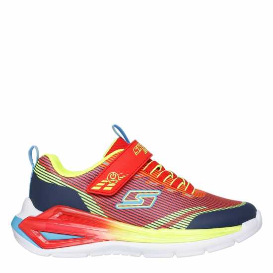 Skechers Lighted Gore & Strap Sneaker W Mids Light Up Trainers Boys Червен/Многоцветно 