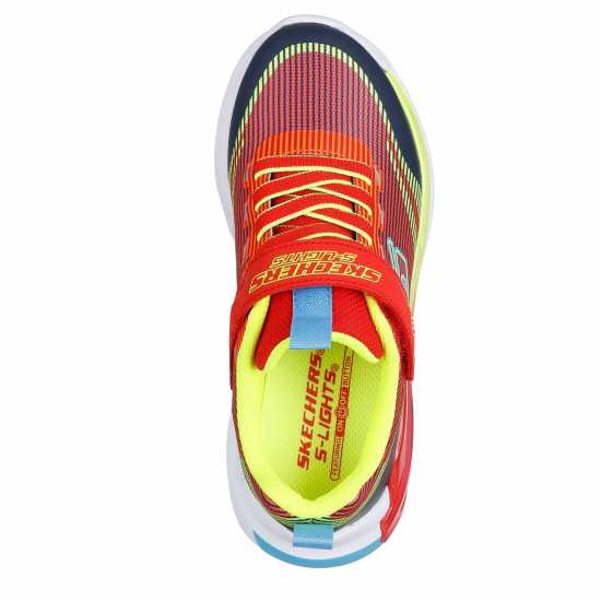 Skechers Lighted Gore & Strap Sneaker W Mids Light Up Trainers Boys Червен/Многоцветно 