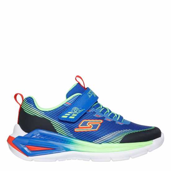 Skechers Lighted Gore & Strap Sneaker W Mids Light Up Trainers Boys Син/Многоцветно 