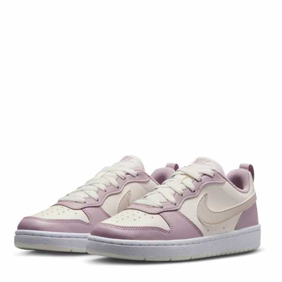 Nike Court Borough Low 2 Se Big Kids' Shoes Парус/Розово Бяло 