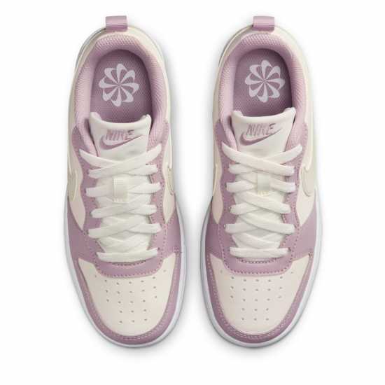 Nike Court Borough Low 2 Se Big Kids' Shoes Парус/Розово Бяло 