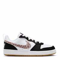 Nike Court Borough Low 2 Se Big Kids' Shoes Black/Leopard 
