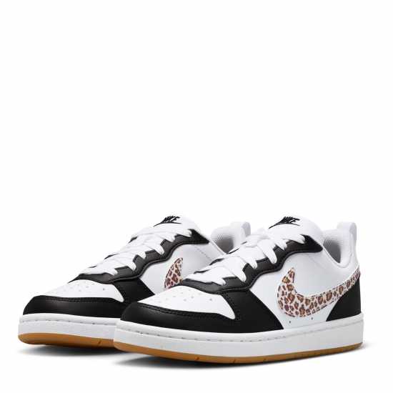 Nike Court Borough Low 2 Se Big Kids' Shoes Black/Leopard 