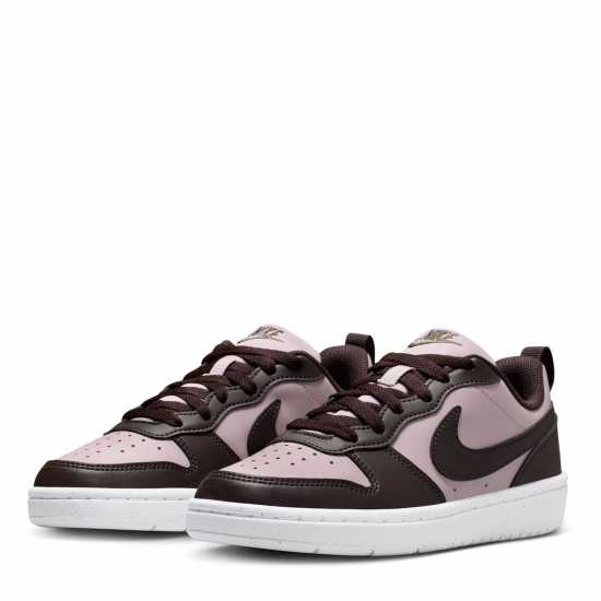 Nike Court Borough Low 2 Se Big Kids' Shoes Розово/Кафяво 