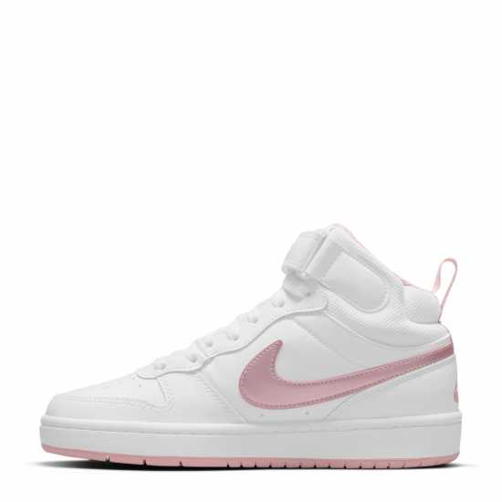 Nike Court Borough Mid 2 Big Kids' Shoes Бяло/Розово 