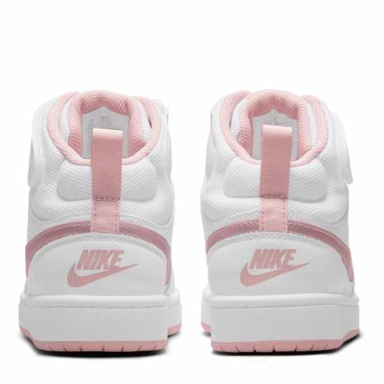 Nike Court Borough Mid 2 Big Kids' Shoes Бяло/Розово 