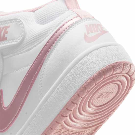 Nike Court Borough Mid 2 Big Kids' Shoes Бяло/Розово 