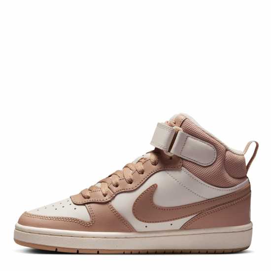 Nike Court Borough Mid 2 Big Kids' Shoes Pale Ivory 