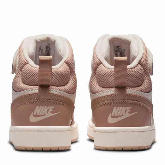Nike Court Borough Mid 2 Big Kids' Shoes Pale Ivory 