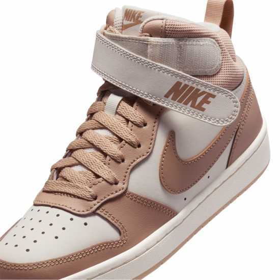 Nike Court Borough Mid 2 Big Kids' Shoes Pale Ivory 