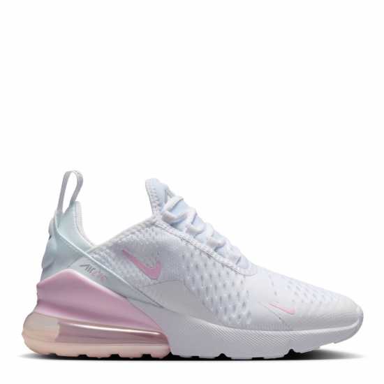 Nike Air Max 270 Big Kids' Shoes Бяло/Розово/Сиво 