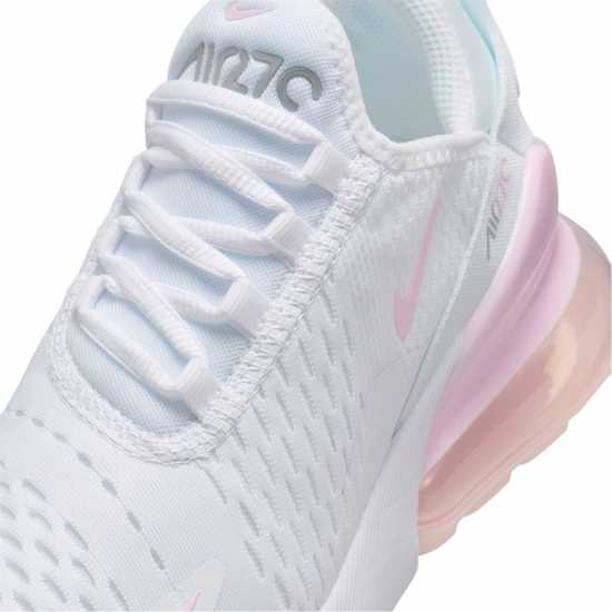 Nike Air Max 270 Big Kids' Shoes Бяло/Розово/Сиво 
