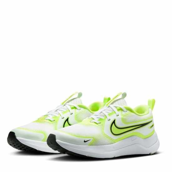 Nike Юношески Обувки Cosmic Running Shoes Juniors Wht/Blk/Volt Детски маратонки