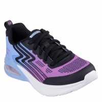 Skechers Lace Up Ombre Sneaker W Midsole Pai Runners Girls Black/Pink 