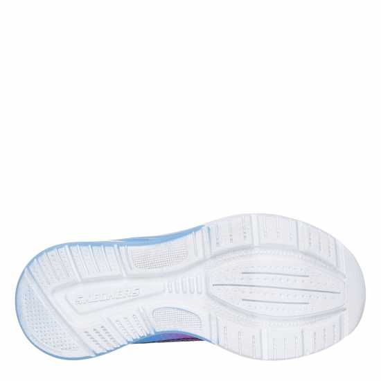 Skechers Lace Up Ombre Sneaker W Midsole Pai Runners Girls Black/Pink 