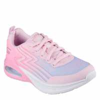 Skechers Lace Up Ombre Sneaker W Midsole Pai Runners Girls Pink/Purple 