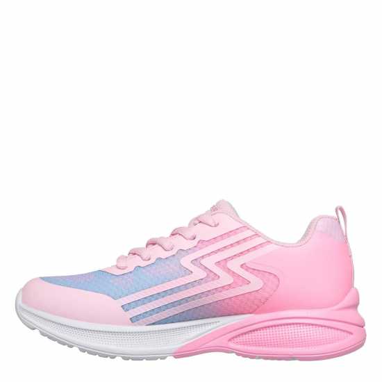 Skechers Lace Up Ombre Sneaker W Midsole Pai Runners Girls Pink/Purple 