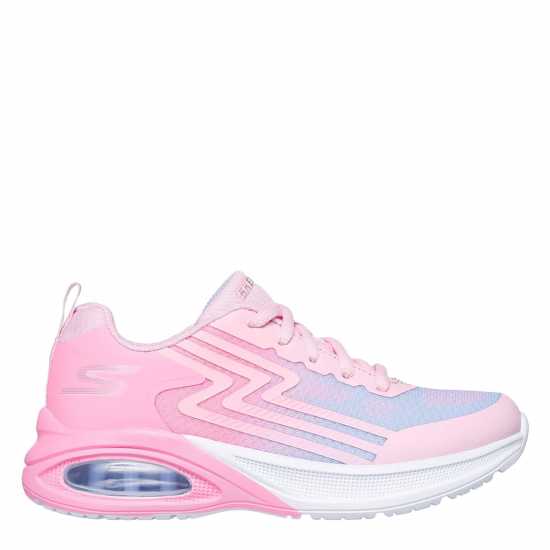 Skechers Lace Up Ombre Sneaker W Midsole Pai Runners Girls Pink/Purple 