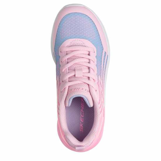 Skechers Lace Up Ombre Sneaker W Midsole Pai Runners Girls Pink/Purple 