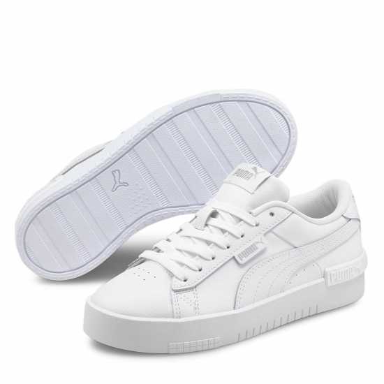 Puma Средни Маратонки За Момичета Jada Junior Girls Trainers Бяло/Бяло 
