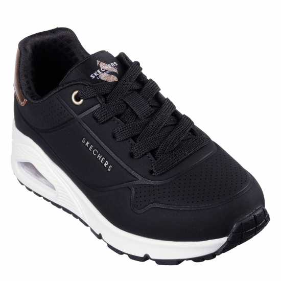 Skechers Средни Маратонки За Момичета Uno Stand On Air Junior Girls Trainers Black/Pink 