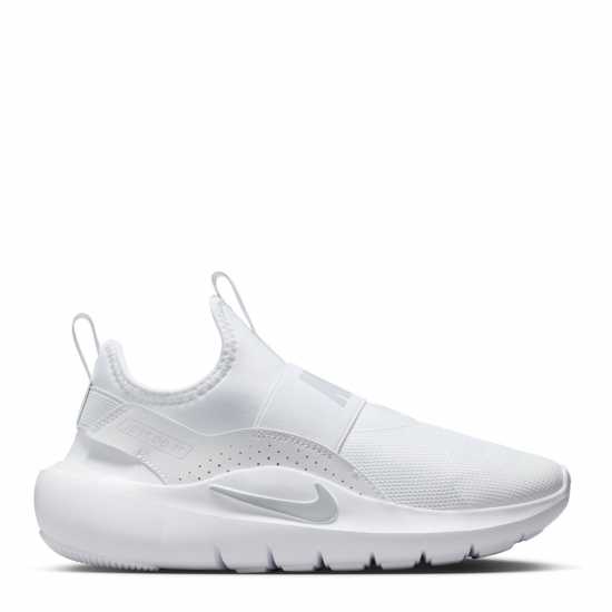 Nike Юношески Обувки Flex Runner 4 Shoes Juniors White/White Nike Юношески Обувки Flex Runner 4 Shoes Juniors White/White
